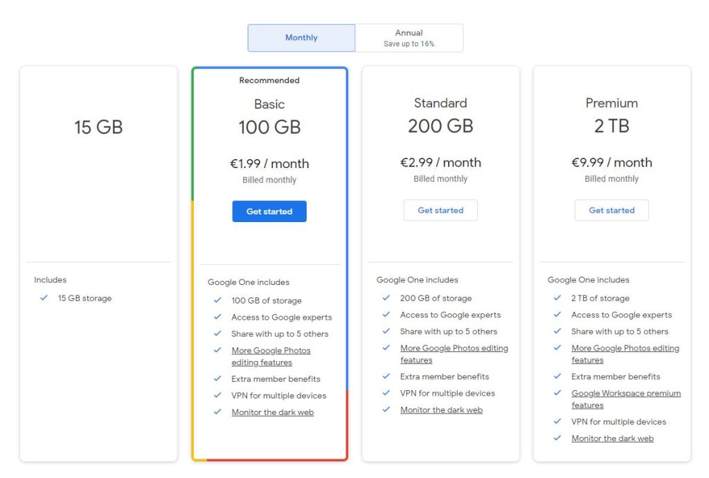 Google Driving pricing