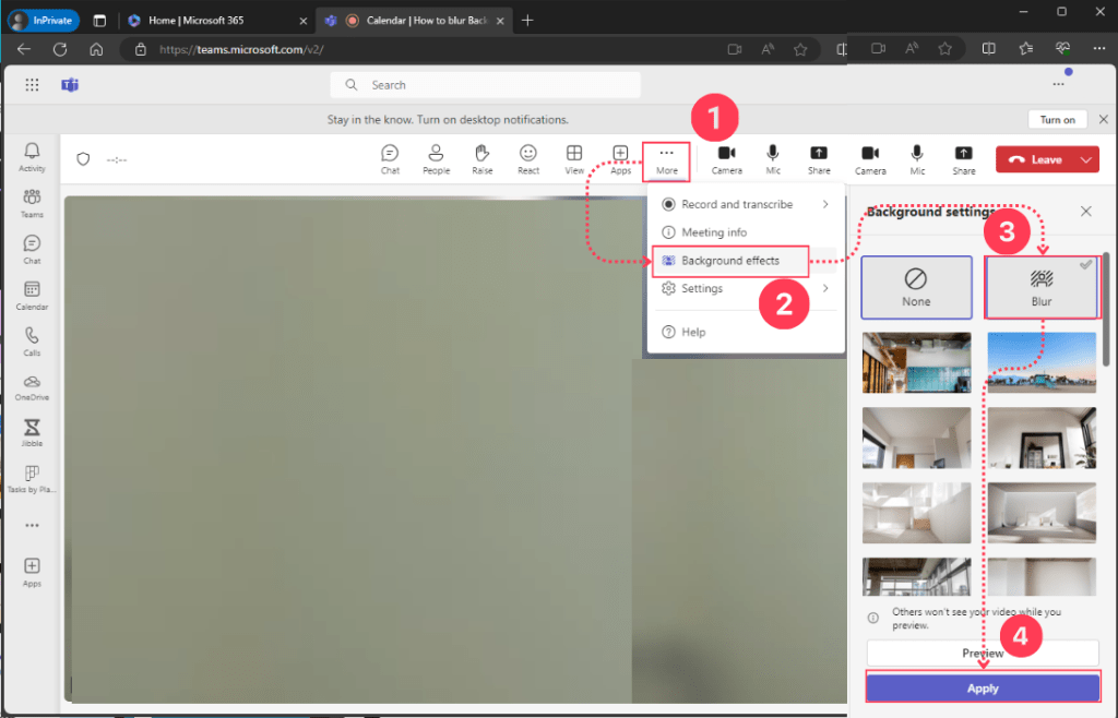How To Blur Background In Teams For Web