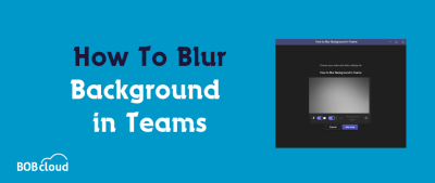 How to blur background in Teams